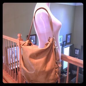LARGE TED BENSON LEATHER HOBO